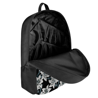 Lily Floral Pattern Print 17 Inch Backpack