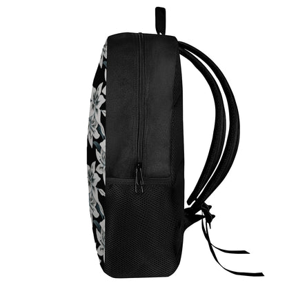 Lily Floral Pattern Print 17 Inch Backpack