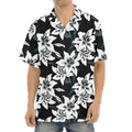 Lily Floral Pattern Print Aloha Shirt