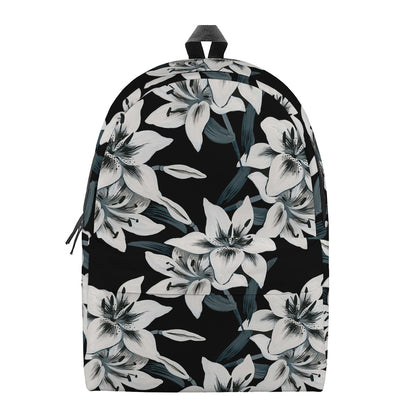 Lily Floral Pattern Print Backpack