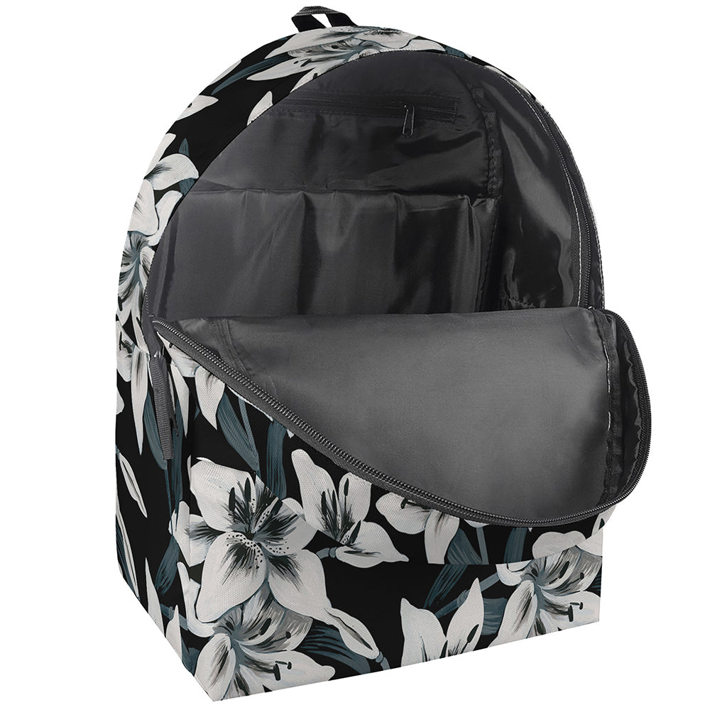 Lily Floral Pattern Print Backpack