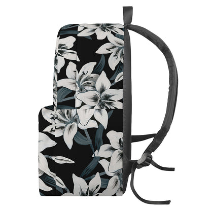 Lily Floral Pattern Print Backpack