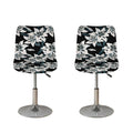 Lily Floral Pattern Print Bar Stool Covers