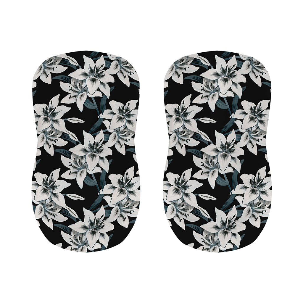 Lily Floral Pattern Print Bar Stool Covers