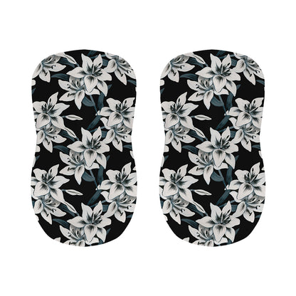 Lily Floral Pattern Print Bar Stool Covers