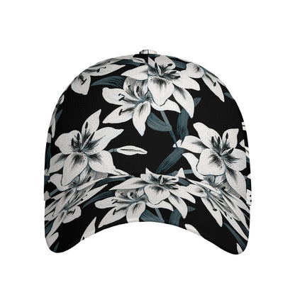 Lily Floral Pattern Print Baseball Cap
