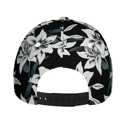 Lily Floral Pattern Print Baseball Cap