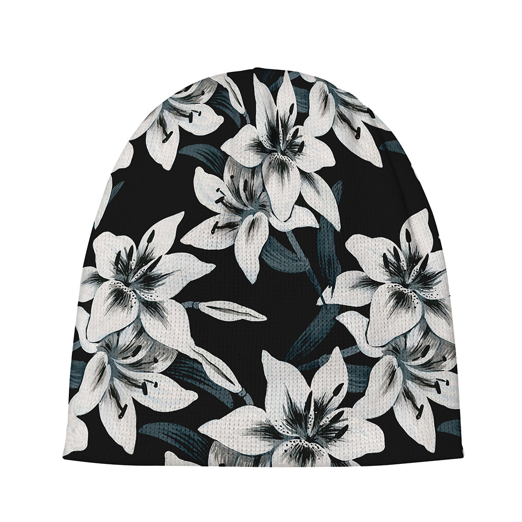 Lily Floral Pattern Print Beanie