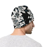 Lily Floral Pattern Print Beanie