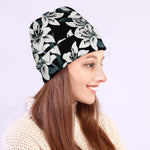 Lily Floral Pattern Print Beanie