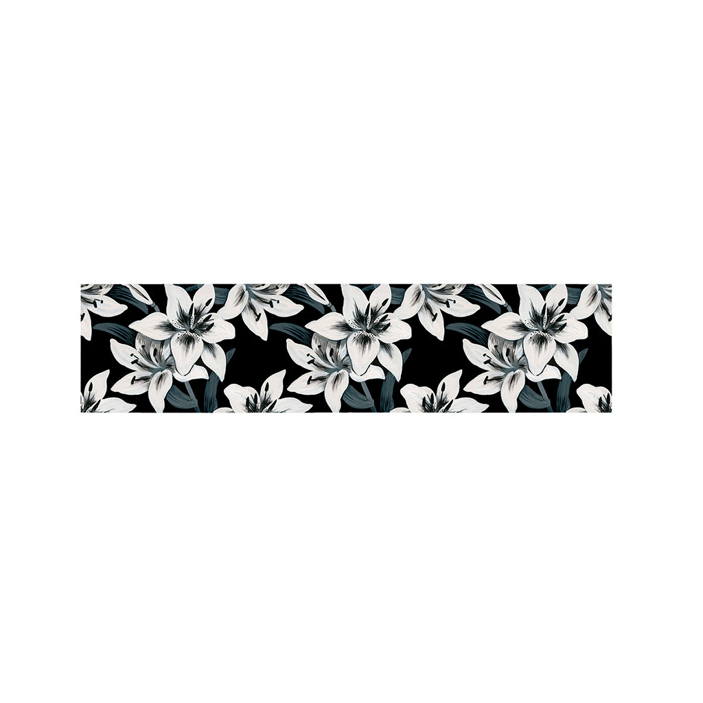 Lily Floral Pattern Print Bed Runner