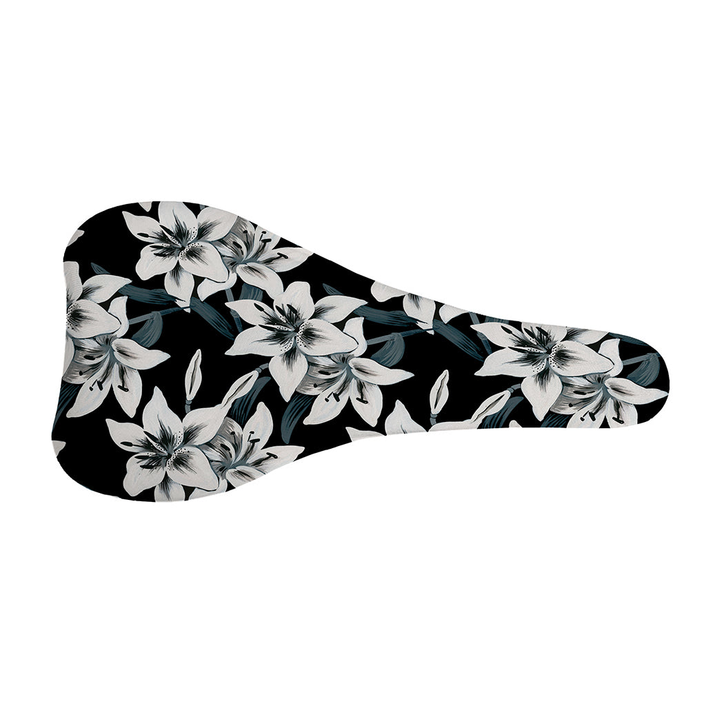 Lily Floral Pattern Print Bicycle Seat Cover