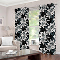 Lily Floral Pattern Print Dimout Grommet Curtains
