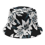 Lily Floral Pattern Print Bucket Hat