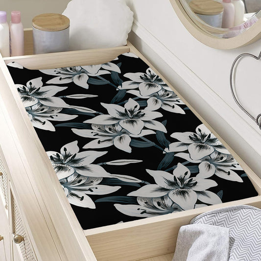 Lily Floral Pattern Print Changing Pad Cover