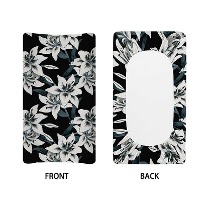 Lily Floral Pattern Print Changing Pad Cover
