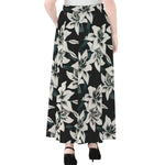 Lily Floral Pattern Print Chiffon Maxi Skirt