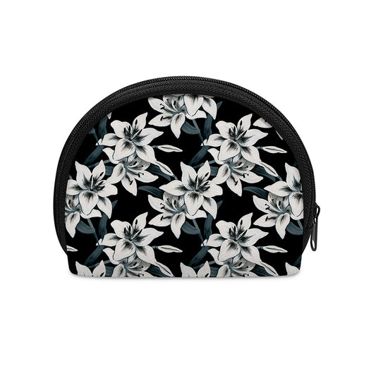 Lily Floral Pattern Print Coin Purse