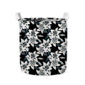 Lily Floral Pattern Print Collapsible Laundry Basket