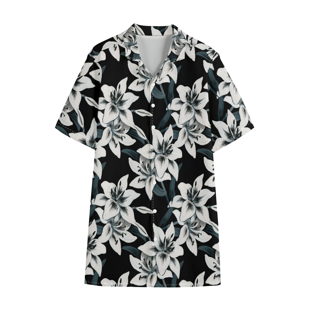 Lily Floral Pattern Print Cotton Hawaiian Shirt