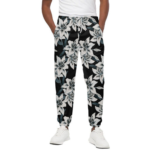 Lily Floral Pattern Print Cotton Pants