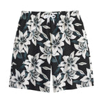 Lily Floral Pattern Print Cotton Shorts