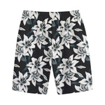 Lily Floral Pattern Print Cotton Shorts