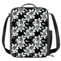 Lily Floral Pattern Print Crossbody Lunch Bag