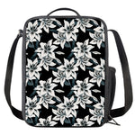 Lily Floral Pattern Print Crossbody Lunch Bag