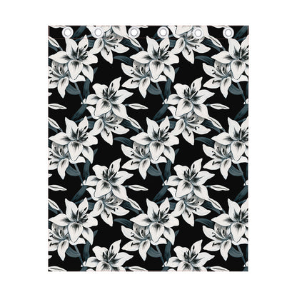 Lily Floral Pattern Print Curtain