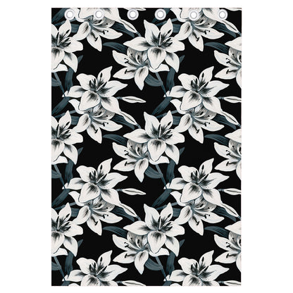 Lily Floral Pattern Print Curtain