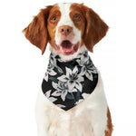 Lily Floral Pattern Print Dog Bandana