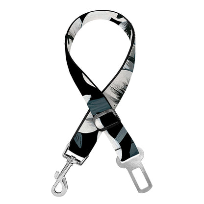 Lily Floral Pattern Print Dog Seat Belt