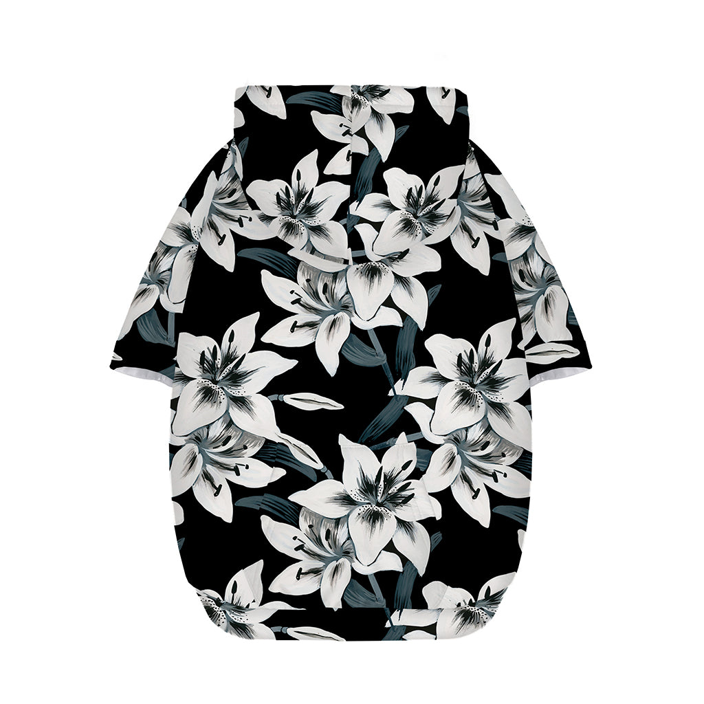 Lily Floral Pattern Print Dog Zip Up Hoodie