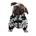 Lily Floral Pattern Print Dog Zip Up Jacket
