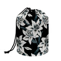 Lily Floral Pattern Print Drawstring Makeup Bag