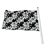 Lily Floral Pattern Print Flag