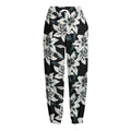 Lily Floral Pattern Print Fleece Lined Knit Pants