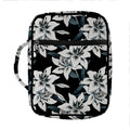 Lily Floral Pattern Print Front Pocket Bible Bag