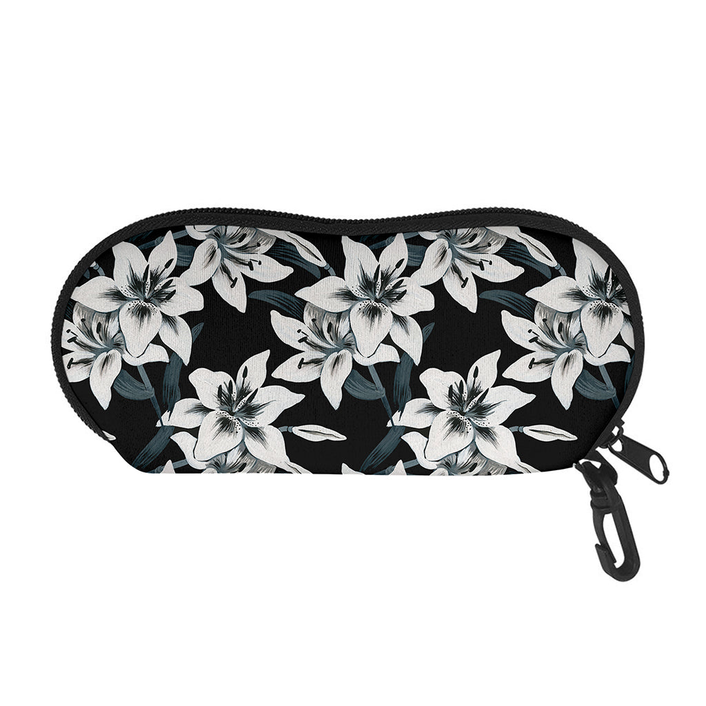 Lily Floral Pattern Print Glasses Case