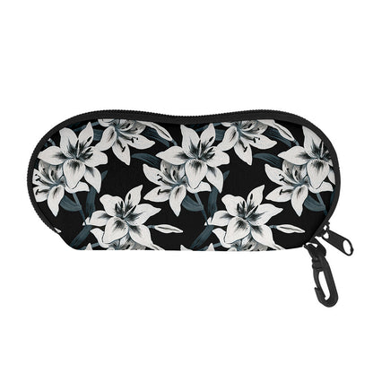 Lily Floral Pattern Print Glasses Case