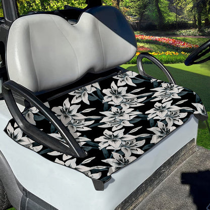 Lily Floral Pattern Print Golf Cart Seat Cover