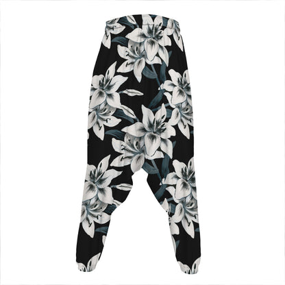 Lily Floral Pattern Print Hammer Pants