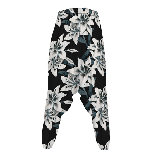 Lily Floral Pattern Print Hammer Pants