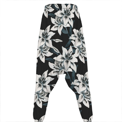 Lily Floral Pattern Print Hammer Pants