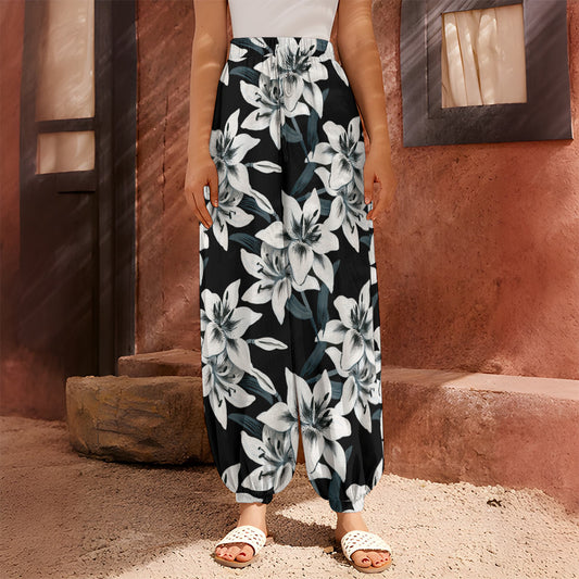 Lily Floral Pattern Print Harem Pants