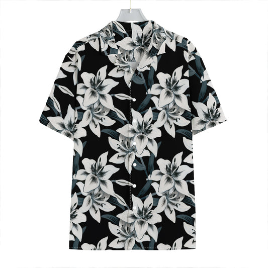 Lily Floral Pattern Print Hawaiian Shirt