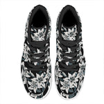 Lily Floral Pattern Print High Top Leather Sneakers
