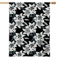 Lily Floral Pattern Print House Flag