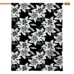 Lily Floral Pattern Print House Flag